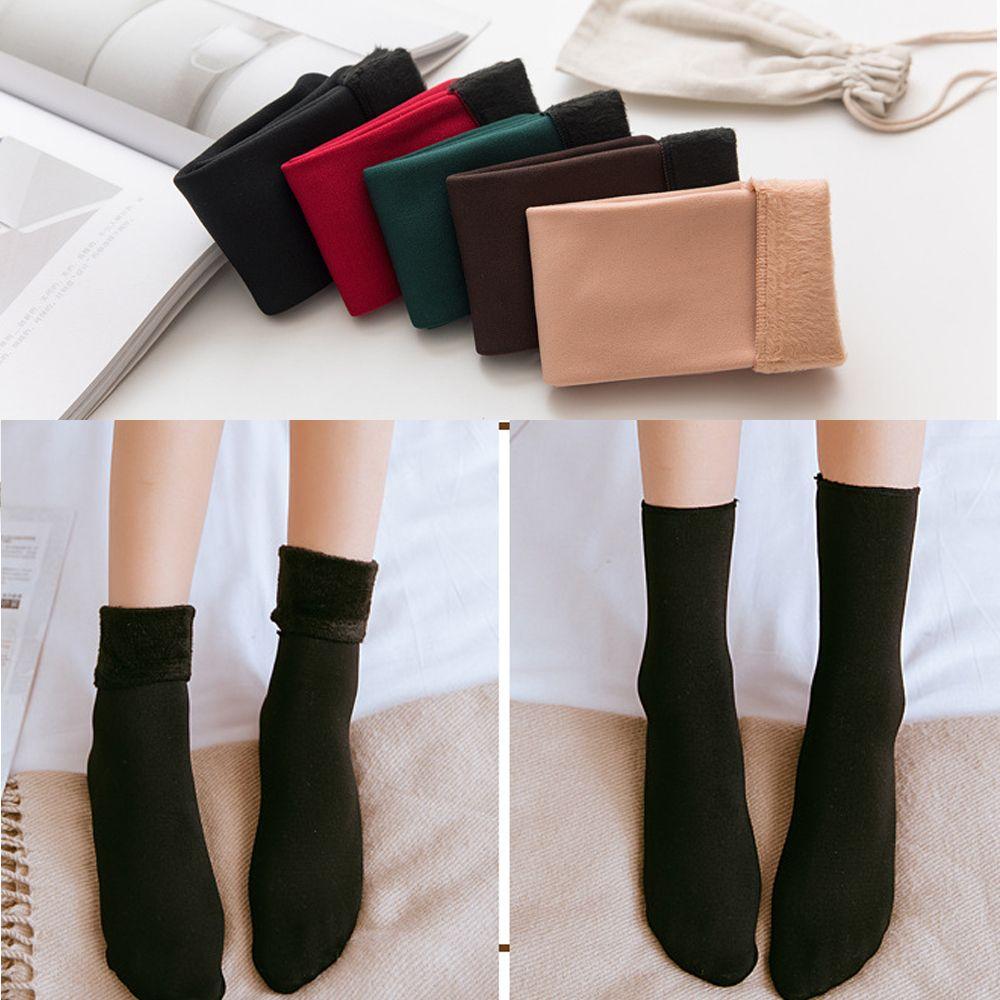 Women Mens Snow Boots Thermal Wool Sleeping Socks Velvet Floor Hosiery Snow Socks Thicken