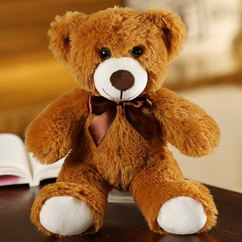 Adorable Colorful Bow Tie Bear Doll Plush Toy Hug Bear Doll Children Birthday Gift Pillow Teddy Bear Home Living Room Bedroom