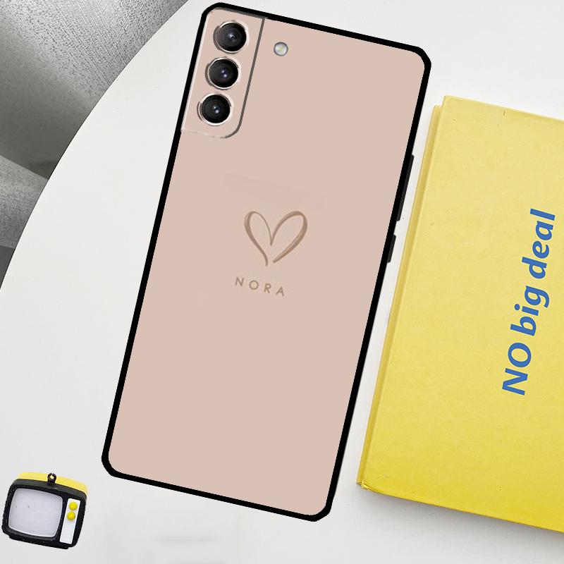 Персонализированный чехол в пастельных тонах с именем для Samsung Galaxy S23 FE S22 Ultra S20 S21 FE S8 S9 S10 Plus Note 10 20 Ultra Cover