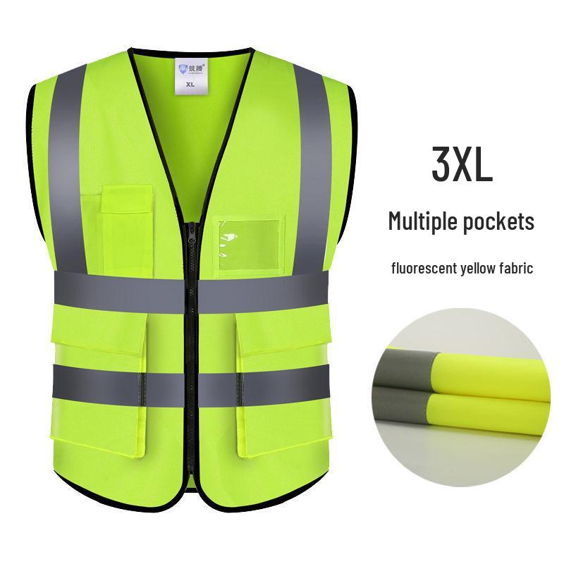 Breathable Reflective Safety Vest for Construction Workers - Custom Logo Available