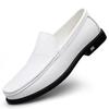 Genuine Leather Men Casual White Gentleman Loafers Slip On Shoes Low Heel Walking Male Comfortable Driving Shoes Brand Moccasins