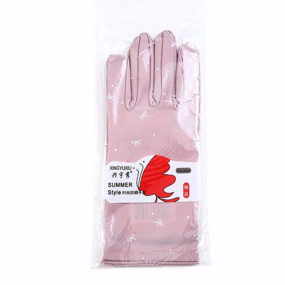 Abrasion-resistant Summer Bow Pattern Driving Gloves Sun Protection Mittens Outdoor Sports Gloves