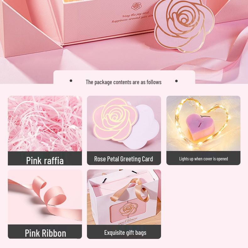 Элегантная розовая подарочная коробка для женщин - Идеально подходит для дней рождения, помады, духов и сюрпризов высокого класса