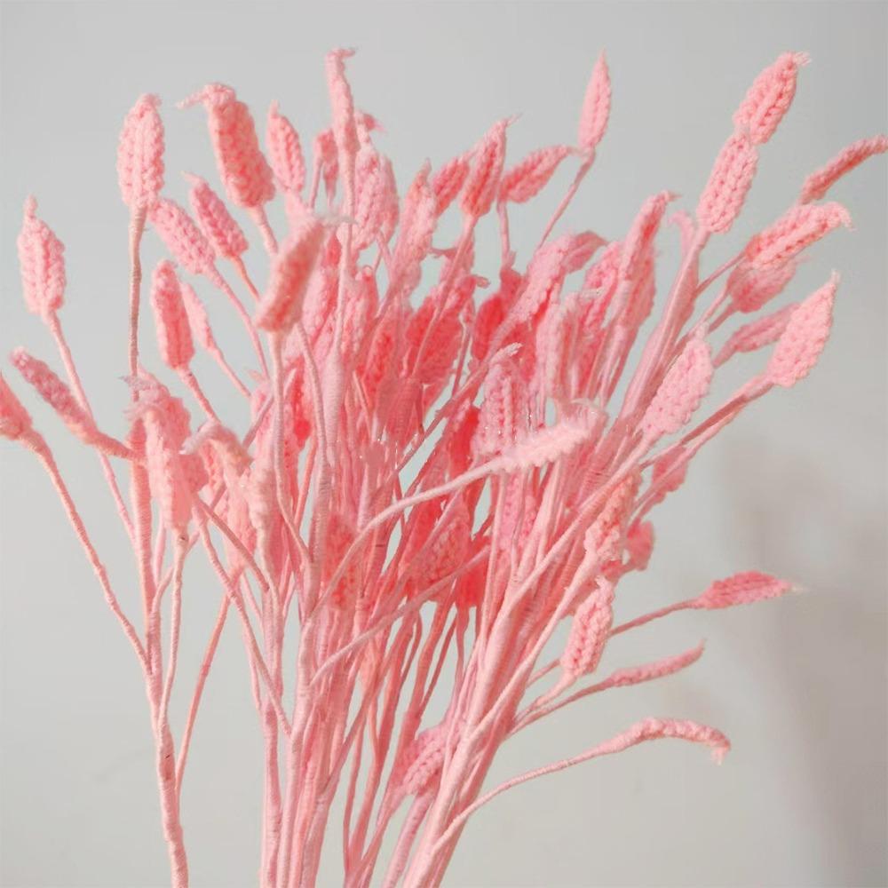 Готовый букет роз ручной вязки из самодельных плетеных растений ветка подарок на день рождения