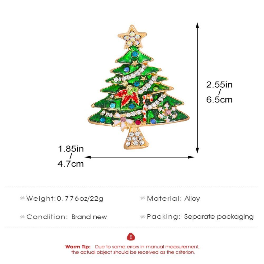 Clothes Accessories Christmas Brooch Korean Style Christmas Tree Brooch Gift