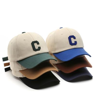 Бейсболка унисекс из хлопка для женщин и мужчин, повседневная кепка Snapback, модная нашивка с буквой C, летняя кепка с козырьками от солнца