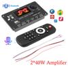2x40 Вт Усилитель MP3 Декодер Плата Регулятор Громкости Bluetooth Автомобильный Плеер USB Модуль Записи ЛИНЕЙНЫЙ ВХОД FM AUX Радио Hands-free