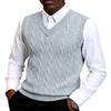 Men's  V-Neck  Thickened  Knitting  Sleeveless  Sweater  Vest