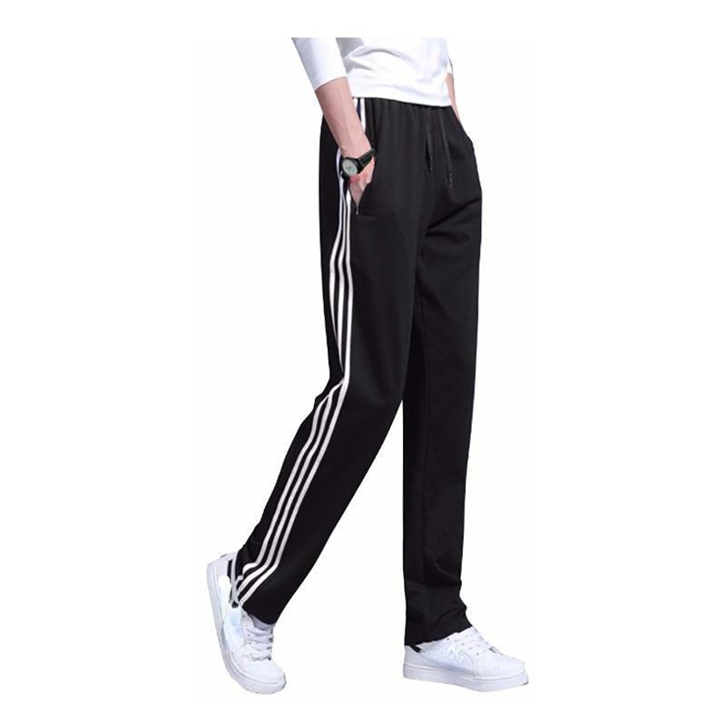 Men's Cotton Sports Pants Four Seasons Loose Large Size Straight Running Micro-elastic Sweatpants Breathable Men's Pants