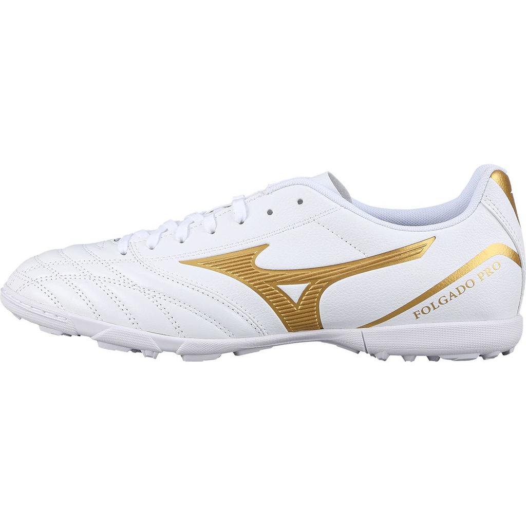 Mizuno Folgado Pro Kl Шипы среднего уровня Tf (Резиновые шипы) Нескользящие Прочные Футбольные Бутсы Мужские Футбольные Бутсы Белый Платиновый P1GD239307