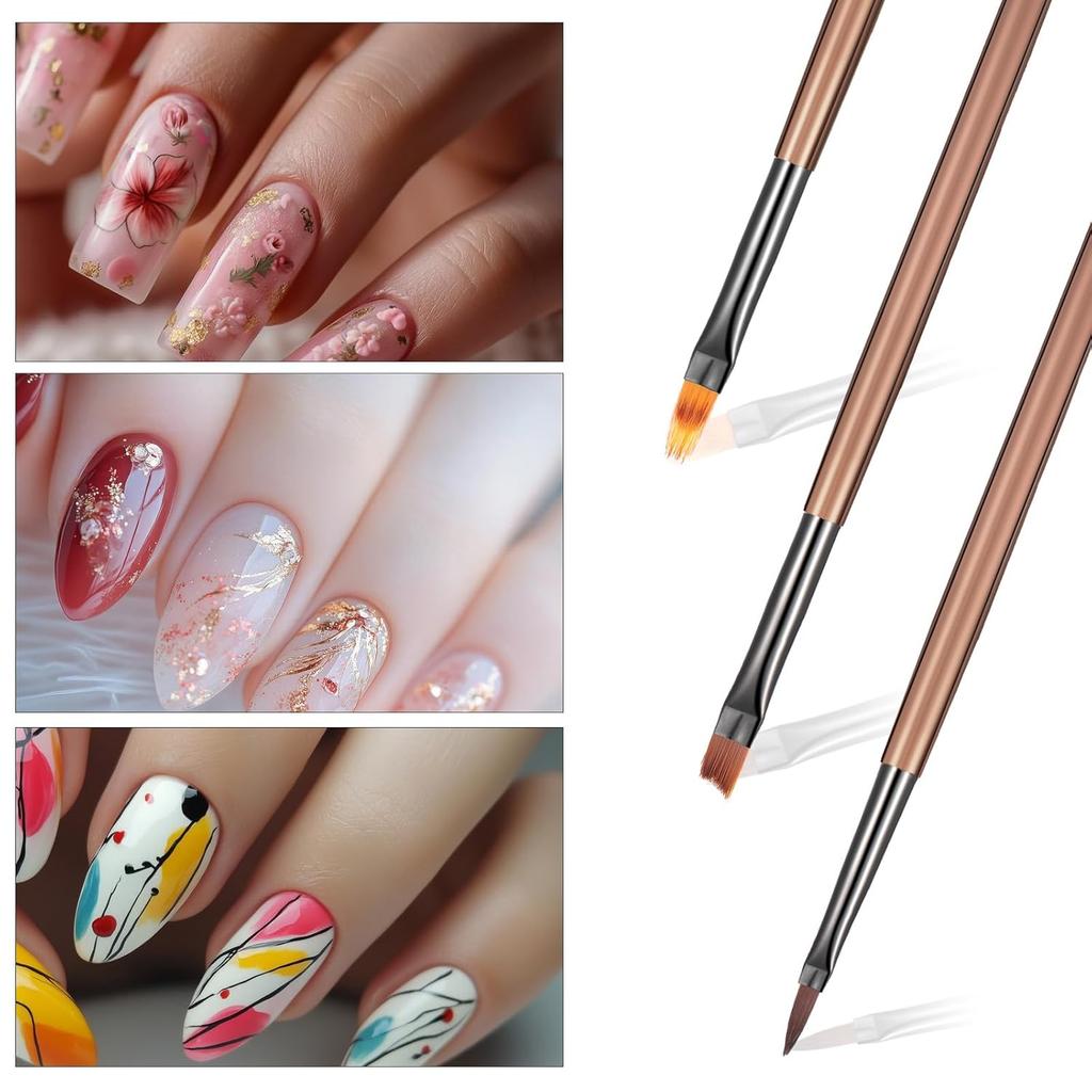 14 PCS Nail Design Painting Brush Set Nail Art Brushes Acrylic Nailbrush Double-ended Nails Art Brushes Extension Gel Builder Nails Gel Brush Dotting
