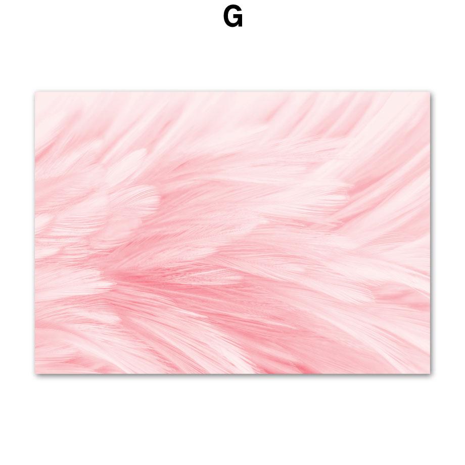 Розовый Перо Пион Цветок Фламинго Хлопок Плакаты И Принты Холст Картина Скандинавские Настенные Картины Для Гостиной Домашний Декор