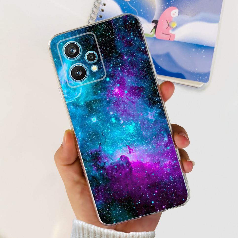 RMX3521 Чехол для телефона Realme 9 4G Задняя крышка С узором Сердце Любовь для пары Защита камеры Бампер Для Realme9 Мягкий силиконовый чехол