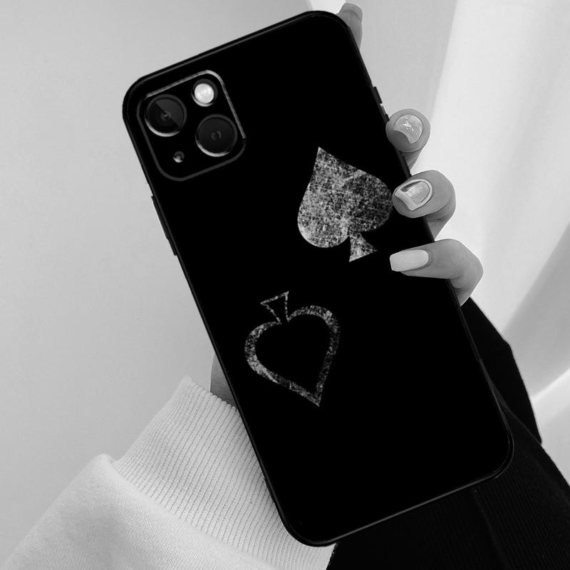 Ace of Spades Poker Phone Case For iPhone 17 Pro Max 16 15 11 13 12 14 Pro Max mini 15 16 Plus 16e 17 Air Cover