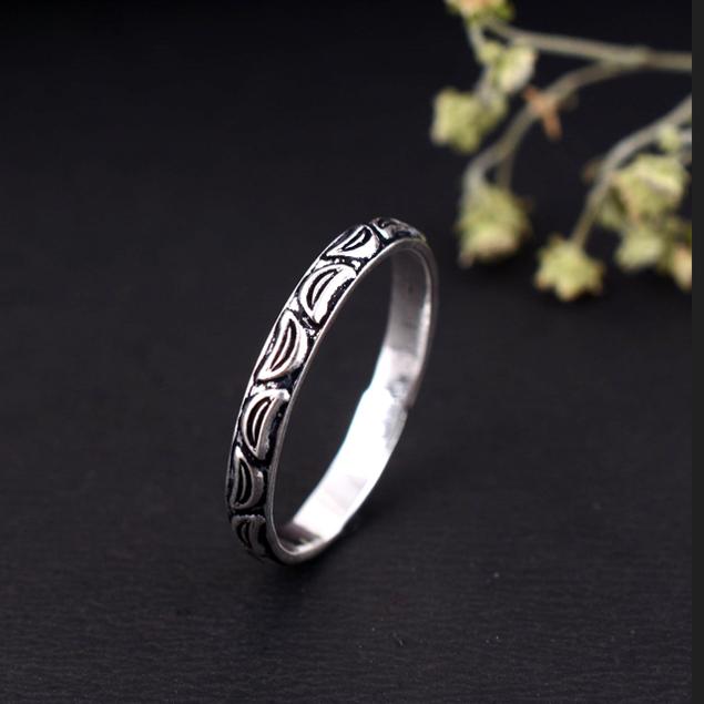 Handmade Silver Arthritis Ring Adjustable Double Band Oxidized Criss Cross Pattern Boho Tribal Design Jewelry Gift for Women & Men
