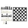 32pcs Plastic International Chess Game Complete Chessmen Set Black and White Entertainment