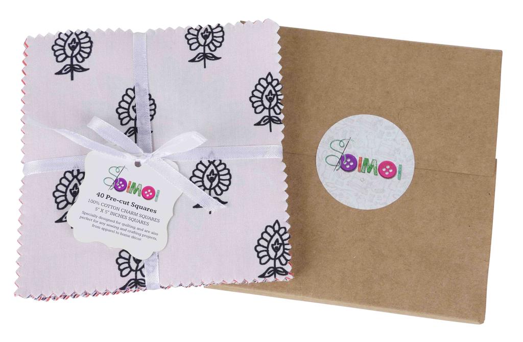 Print  Precut 5-inch Cotton  Fabric  Quilting  Squares  Charm Pack DIY Patchwork Sewing Craft-