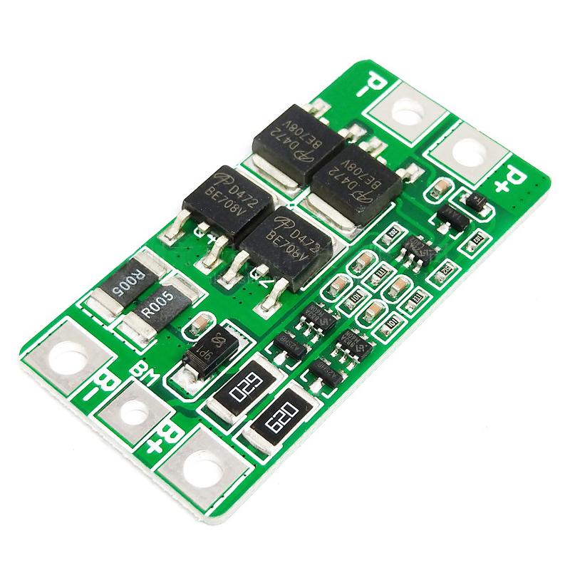 2S 10A 8.4V 7.4V 18650 Плата защиты литиевой батареи / Плата BMS PCM PCB для литий-железо-фосфатных аккумуляторов Li-ion Lipo Модуль для сборки из 2 ячеек