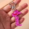Cute Resin Cowboy Boot Hat Keychain Pretty Girl Key Ring Pendant for Women Handbag Decor DIY Handmade Kid's Jewelry Gift