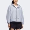 Adidas Solid Color Logo Casual Sports Jacket Women Outerwear Gray IZ3167