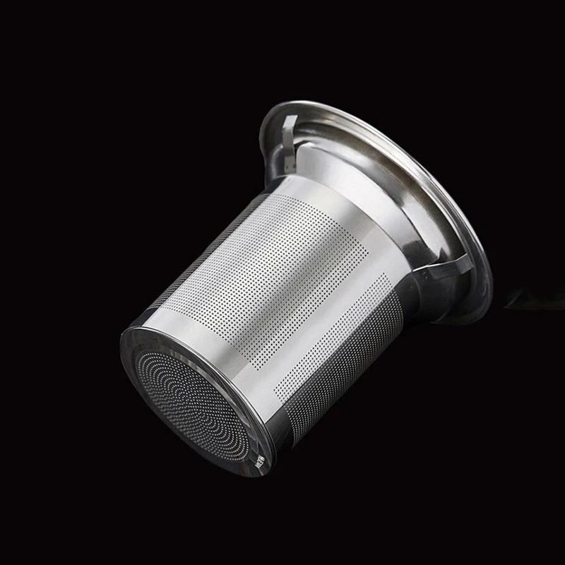 Термостойкий стеклянный чайник с кофейным заварником из нержавеющей стали, подогреваемый контейнер для заваривания чая, хороший прозрачный чайник, квадратные корзины для фильтров