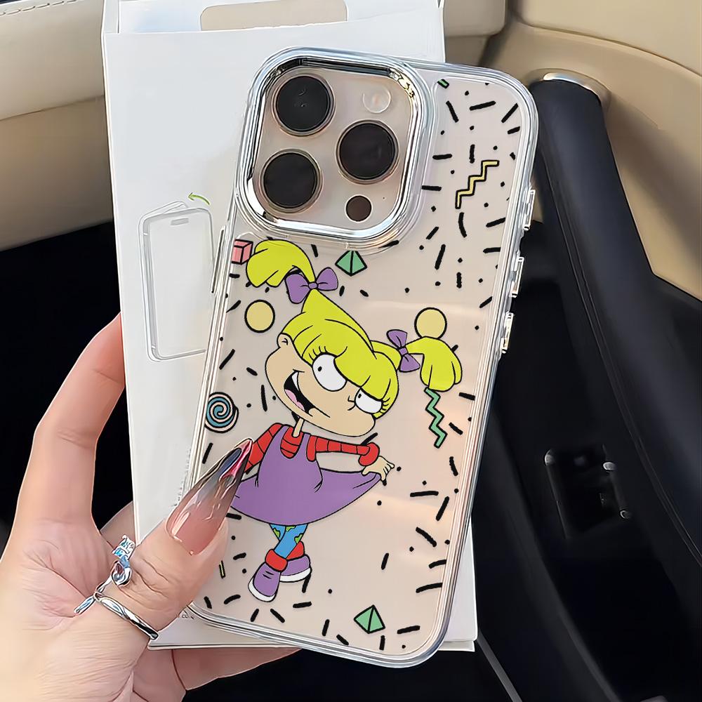 Смешной мультяшный чехол для телефона Rugrats для iPhone 17 16e 16 15 14 13 12 11 mini Pro Max X XR XSMAX 8 7 Air Plus Прозрачный чехол