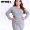 Add Fertilizer To Increase Thermal Underwear Women's Thin Velvet Suit Bottoming Shirt Autumn and Winter Plus Size Pajamas 200 Kg