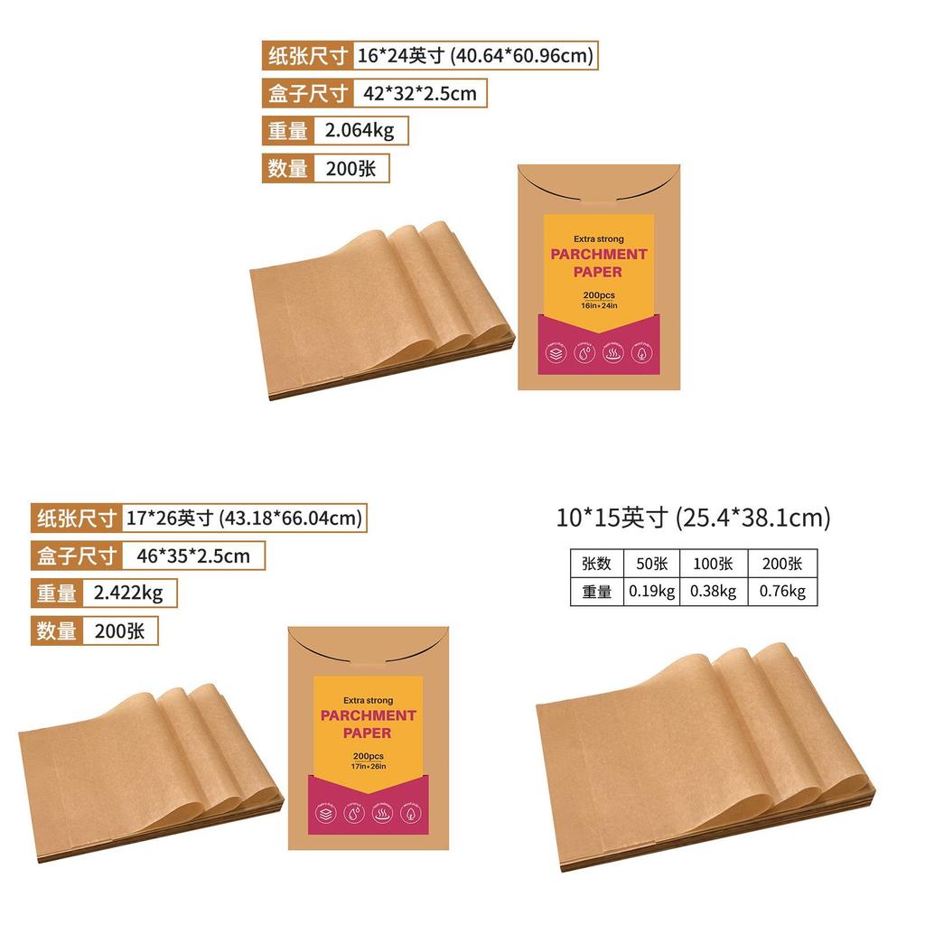 Food Grade Parchment Baking Paper With Oil Barrier For Commercial And Household Cooking
