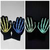 Thicken Luminous Skeleton Claw Gloves Full Finger Halloween Bone Claw Gloves  Cycling