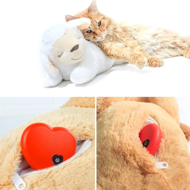 Игрушка для собак Heartbeat от беспокойства разлуки, помощь при сне, мягкий плюшевый друг для сна, собака-бегемот, снятие стресса от лая