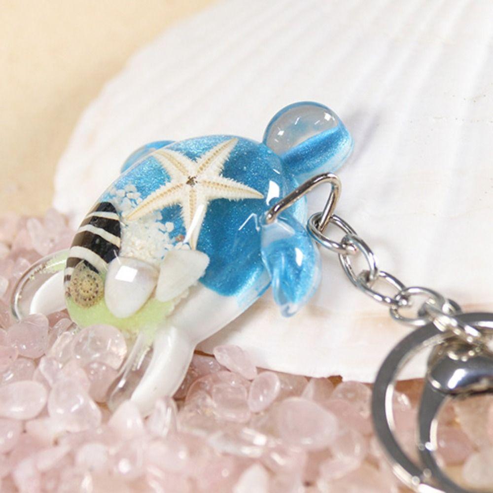 Glow-in-the-dark Little Turtle Keychain Cartoon Tortoise Animal Bag Pendant Birthday Gift