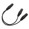 XLR Splitter Cable 3 Pin Female to Dual Male Patch Y Cable Balanced Microphone Cord