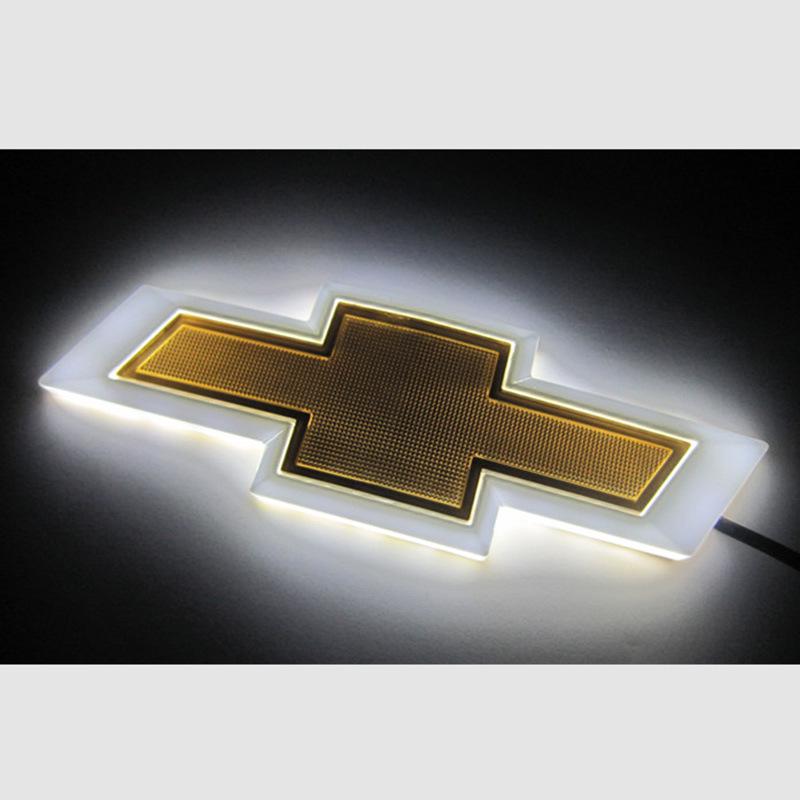 3D LED подсвечиваемый холодным светом логотип автомобиля для Chevrolet