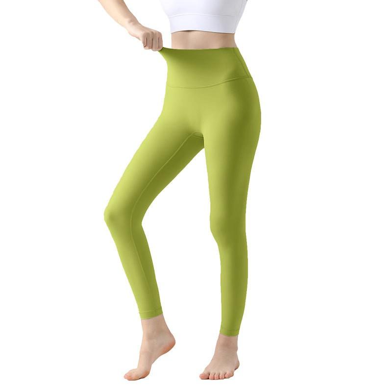 High-Waisted Colorful Yoga Leggings With Back Waist Pocket Quick-Dry Stretchy Fitness Pants Women