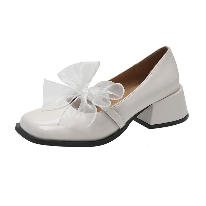 Весенние туфли Мэри Джейн Модные туфли с мелким круглым носком и средним каблуком Женские элегантные уличные туфли-лодочки Обувь Zapatos De Mujer
