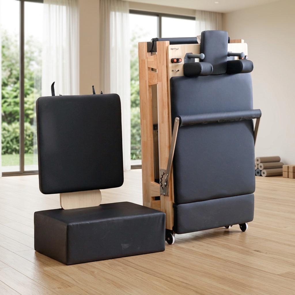 Foldable Oak Pilates Core Bed for Yoga Studio Fitness
