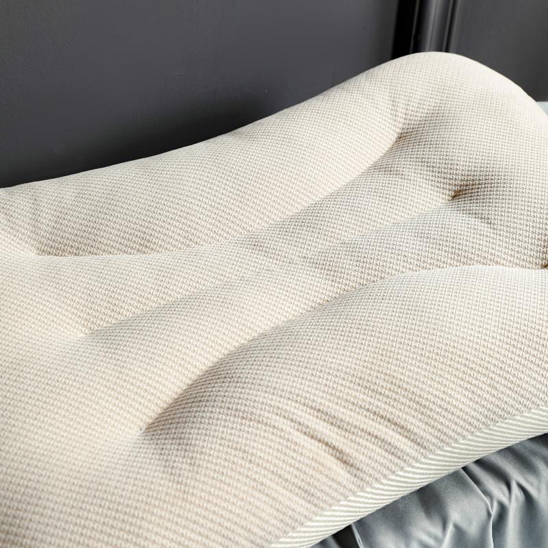 Yongyouwan Knitted Corn Velvet Low Pillow Soft, Comfortable, Skin friendly Care for Cervical Neck, Home Furnishings, Student Dormitory Pillow Core