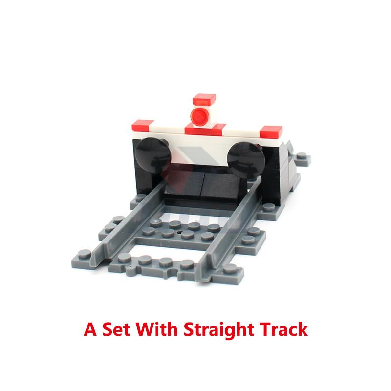 Детали городского поезда, набор для остановки поезда, железнодорожного буфера, совместимый с концом железной дороги, 53401, прямой путь, MOC, RC-поезд, строительный блок, игрушка