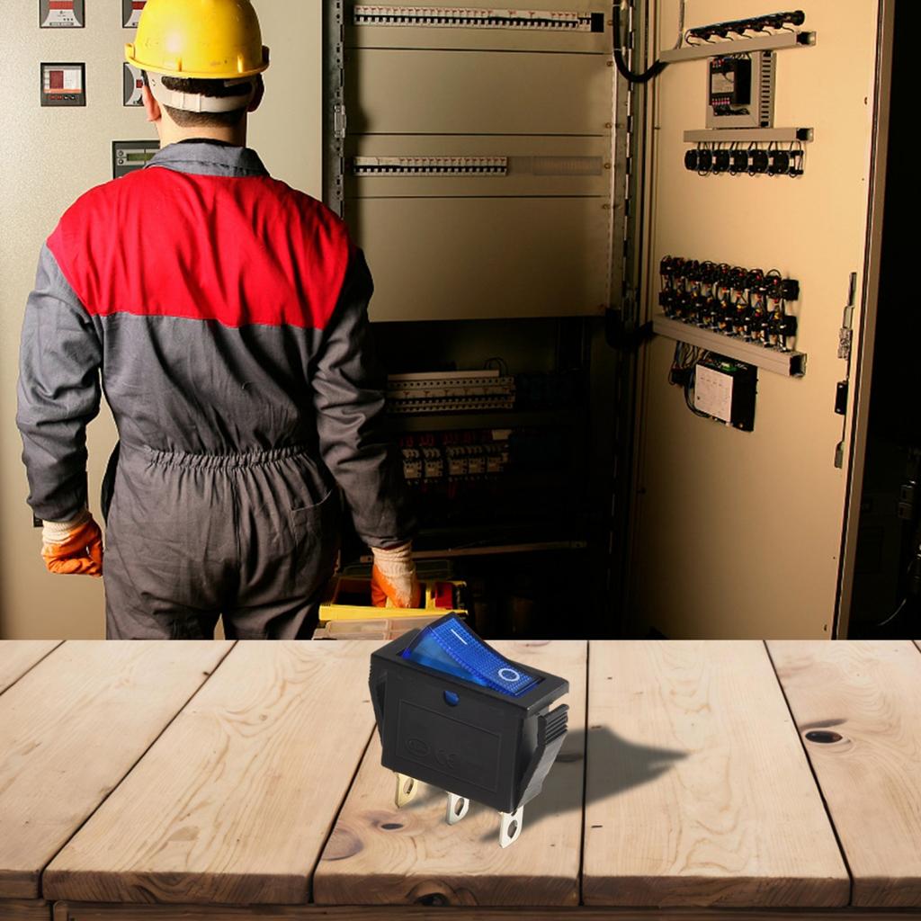 Переключатель ON/OFF с замком и индикатором Красный Желтый Синий Зеленый