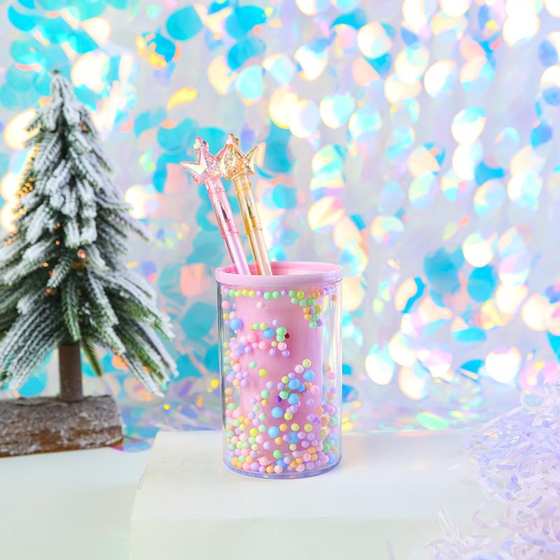 Хрустальный держатель для ручек, органайзер для канцелярских принадлежностей, школьные принадлежности для хранения бутылочек, аксессуары для очистки, кисточка для макияжа, горшок для карандашей, столовые принадлежности