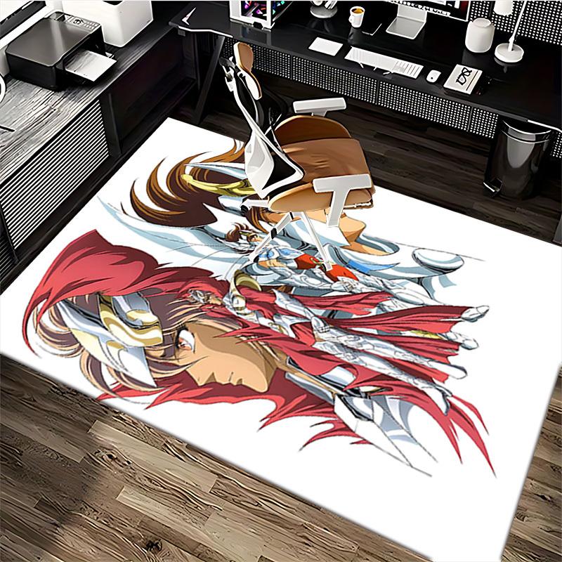 1pc Saint Seiya Anime Cartoon Design Office Chair Mat, Non-Slip Carpet for Home Decor, Suitable for All Seasons - Perfect Gift for Fans!T066