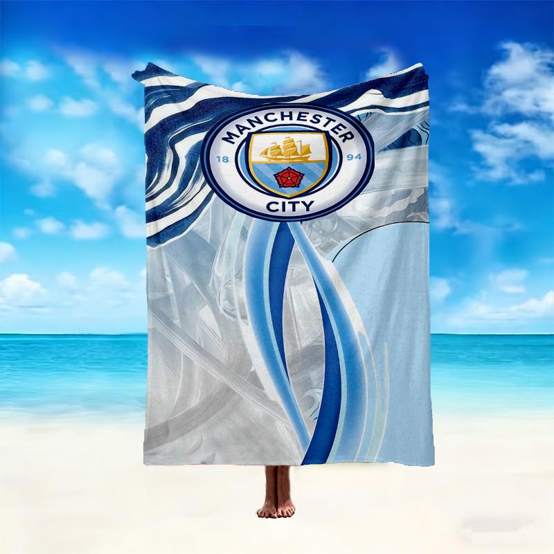 Manchester United Manchester City Pattern Blanket, Cozy Blanket for All-Season Comfort on Sofas, Beds, Office, Car, Camping and Travel