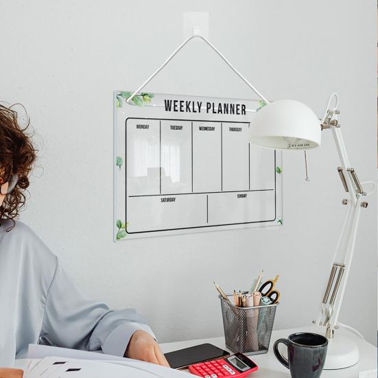 Холодильник, акриловая доска для сообщений с ручками, прозрачная устойчивая к царапинам многоразовая доска для холодильника, еженедельник