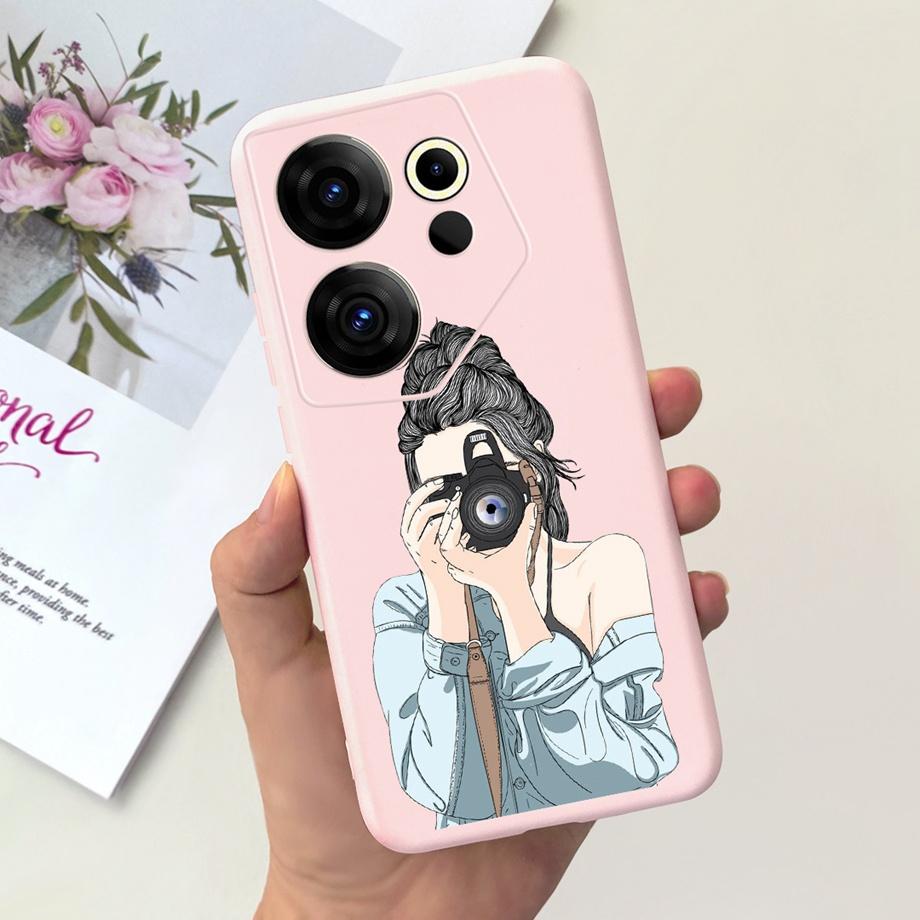 Чехол для телефона Tecno Camon 20 Pro 4G 5G, мягкий силиконовый, с рисунком в виде сердца, желе, для Tecno Camon 20 Premier 20Pro Camon20 Funda