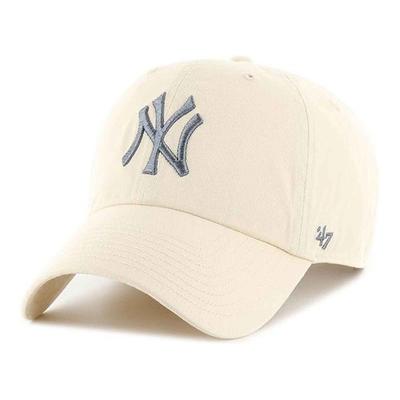 Кепка - 47 BRAND - CLEAN UP - Бежевая - 100% хлопок - Повседневная для фанатов Yankees