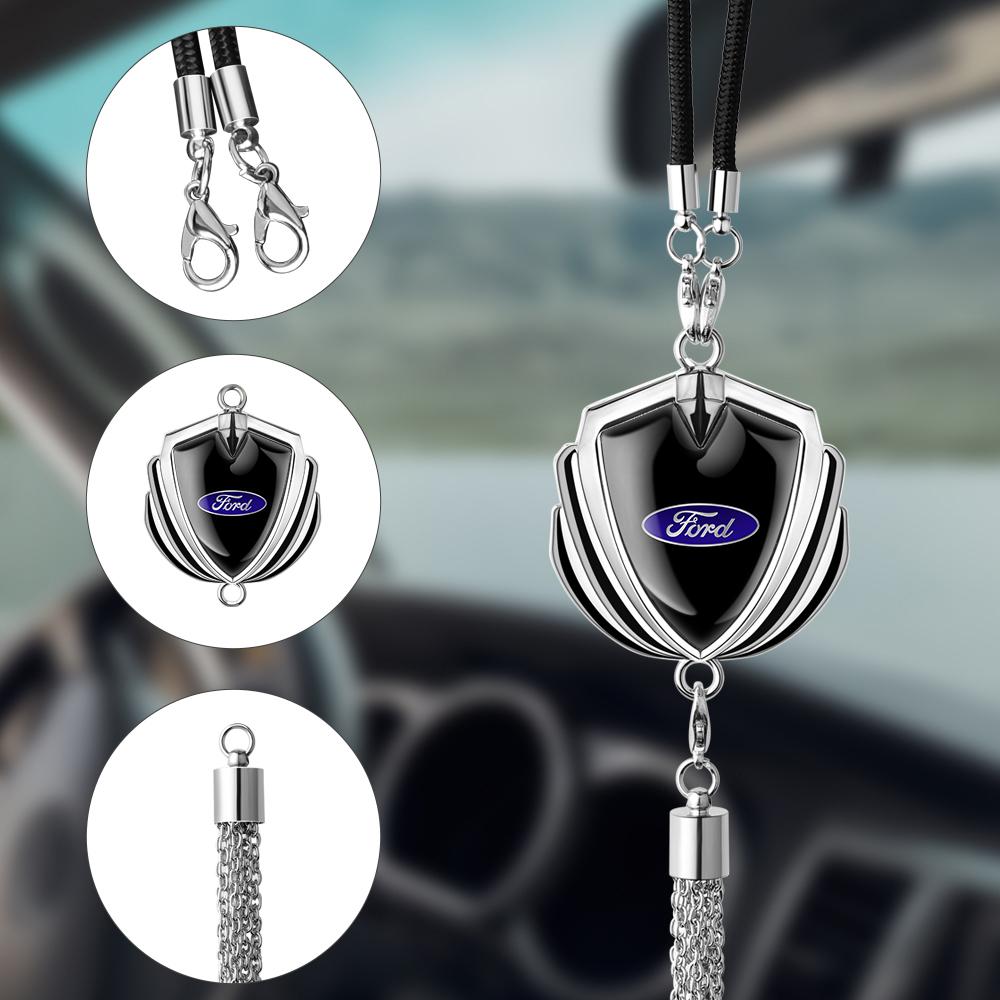 Car Rearview Mirror Pendants Car Accessories Center Cover For Ford ST FOCUS 2 3 Mondeo Kuga MK2 MK4 Fiesta Mustang Kuga MK5 MK3