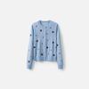Broadcast Women's Unique Embroidered Round Neck Cardigan