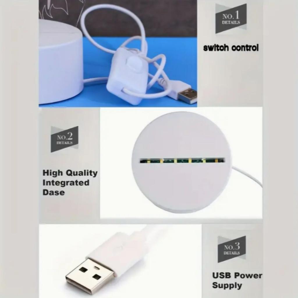 USB-питаемый 3D светящийся ночник в виде слона - креативный декоративный светильник в виде животного для дома, гостиной или в качестве подарка на день рождения.