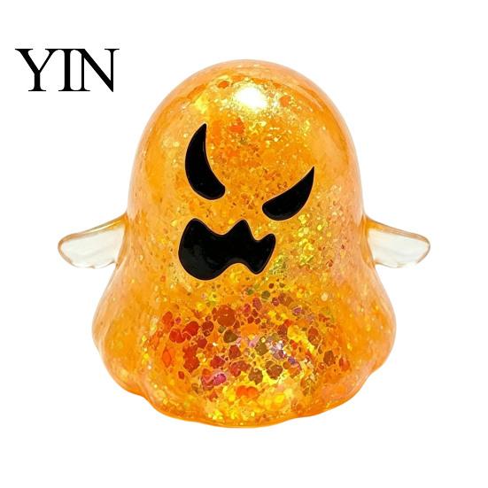 Elastic Squeezing Toy Halloween Ghost Stress Relief Toy, Spooky Glitter Squeeze Soft TPR Fidget Clear Sensory for Focus and Relaxation Slow Rebound