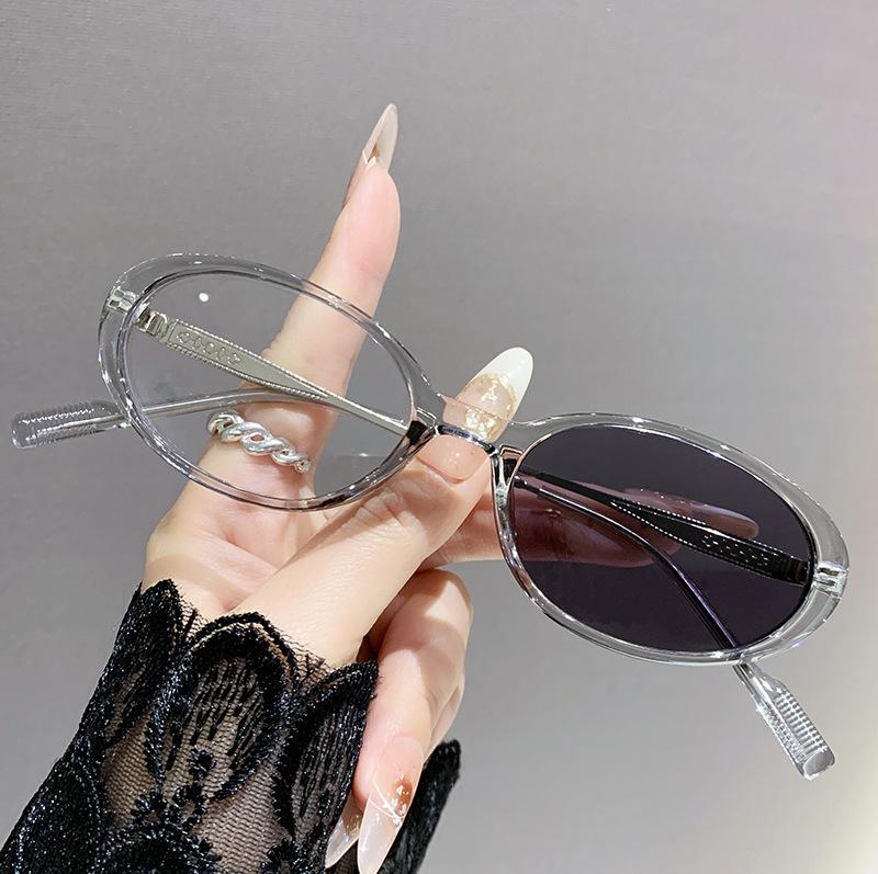 Светочувствительные меняющие цвет Эллиптические Модные Очки с толстой оправой в стиле хай-энд для близоруких с маленькой оправой 6093